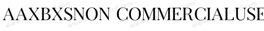 AaXBXSNon CommercialUse字体转换